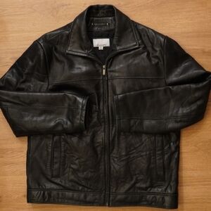 Wilsons Leather Men's Black Bomber Jacket